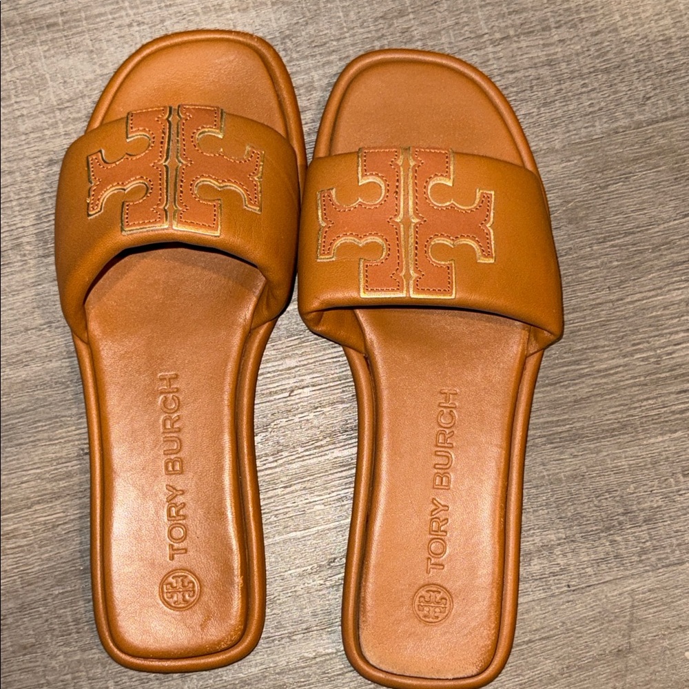 Double-T Leather Sport Slide Sandal (Women)  Sz8 - Picture 12 of 14